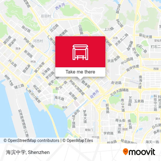 海滨中学 map