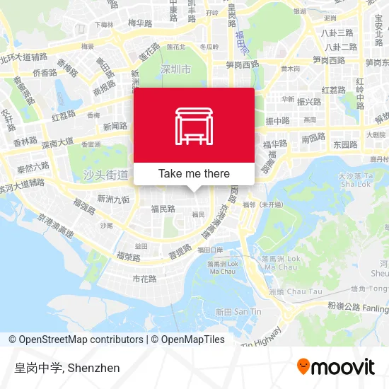 皇岗中学 map