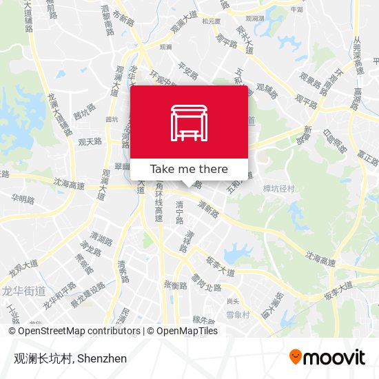观澜长坑村 map