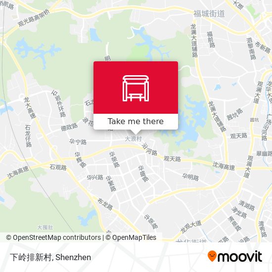 下岭排新村 map