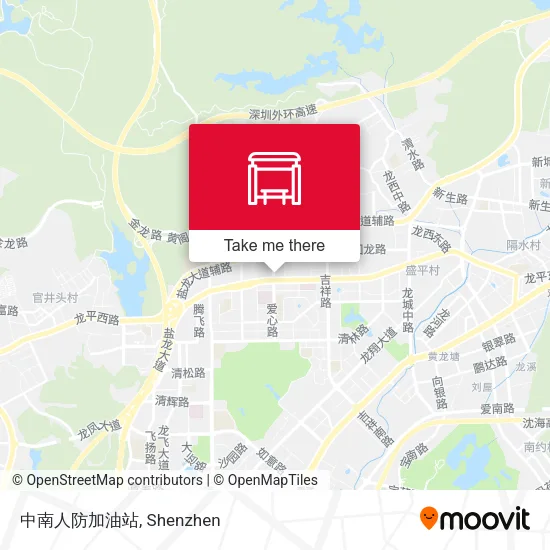 中南人防加油站 map