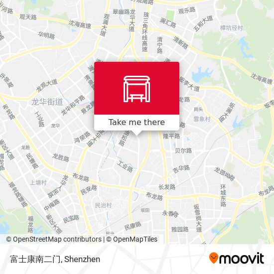 富士康南二门 map