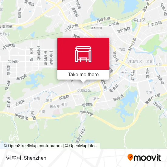 谢屋村 map