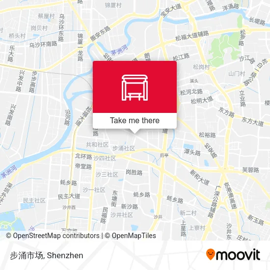 步涌市场 map
