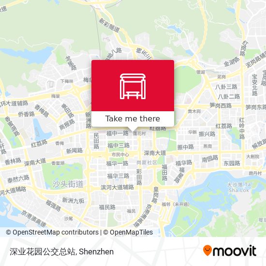 深业花园公交总站 map