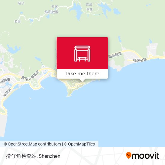 揹仔角检查站 map