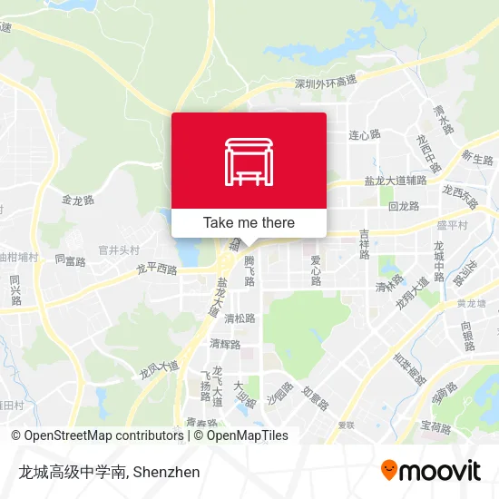 龙城高级中学南 map