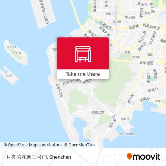 月亮湾花园三号门 map