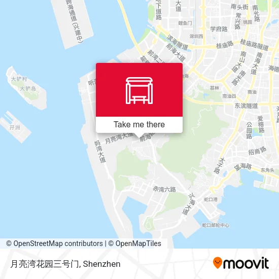 月亮湾花园三号门 map
