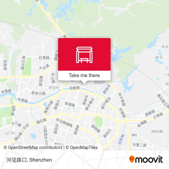 河堤路口 map
