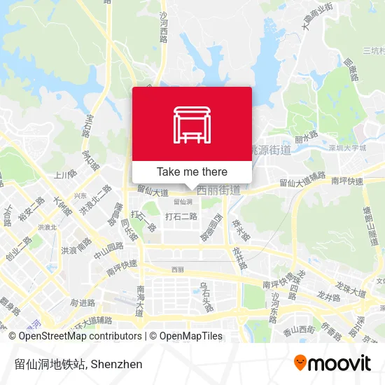 留仙洞地铁站 map