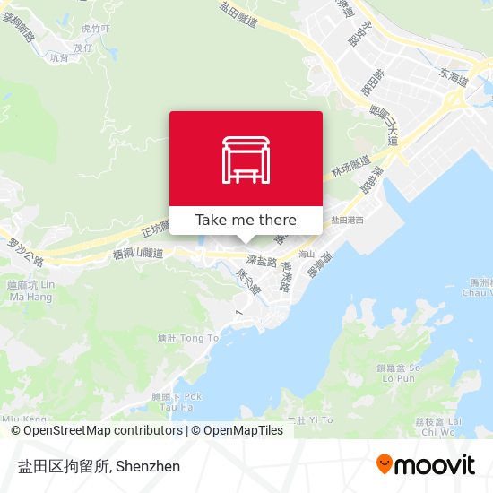 盐田区拘留所 map