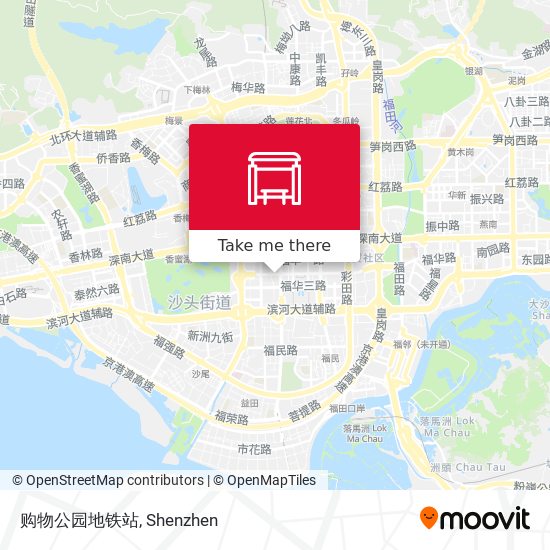 购物公园地铁站 map