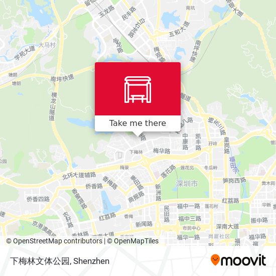 下梅林文体公园 map
