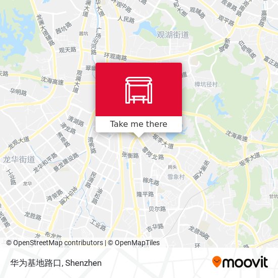 华为基地路口 map