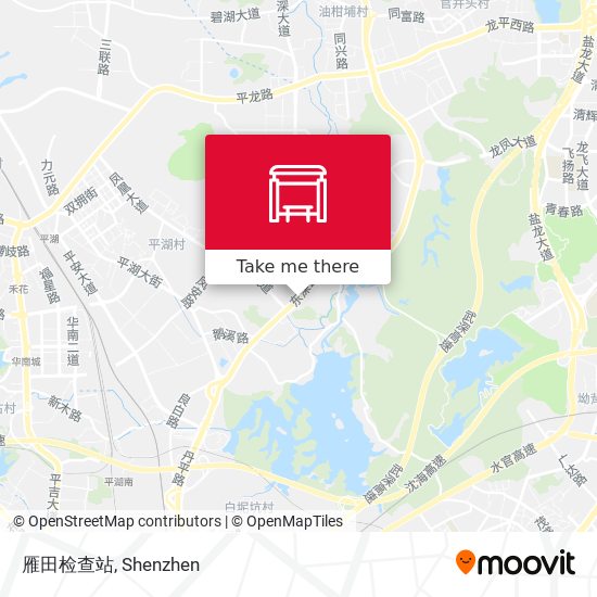 雁田检查站 map