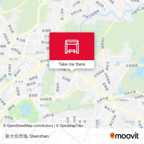 新大坑市场 map