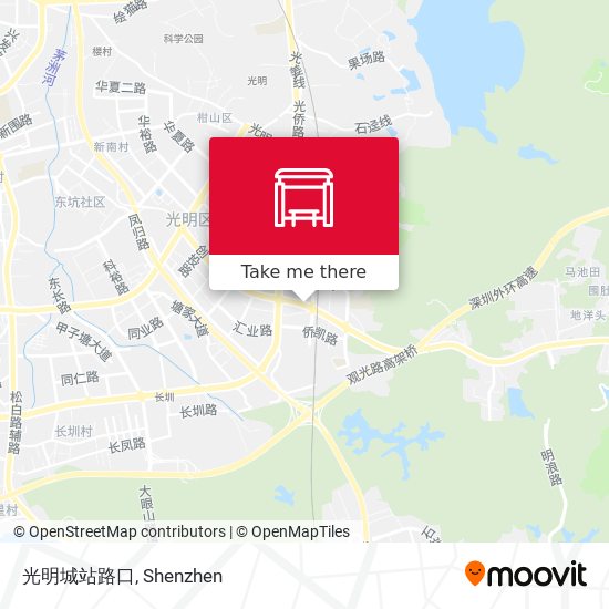 光明城站路口 map