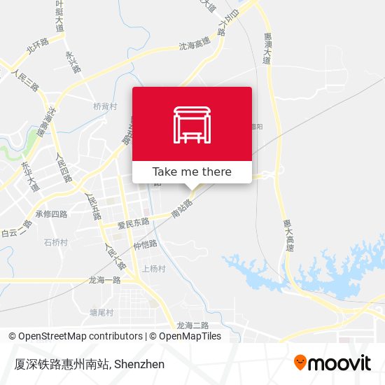 厦深铁路惠州南站 map
