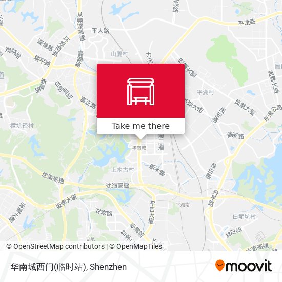 华南城西门(临时站) map
