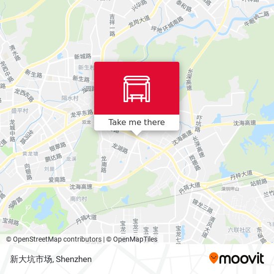 新大坑市场 map