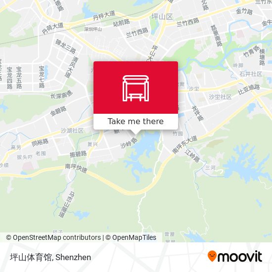 坪山体育馆 map