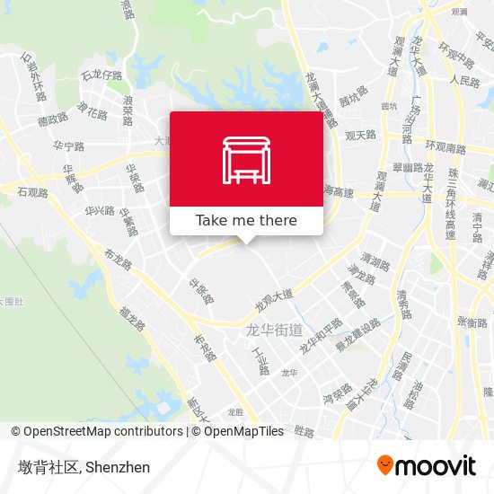 墩背社区 map