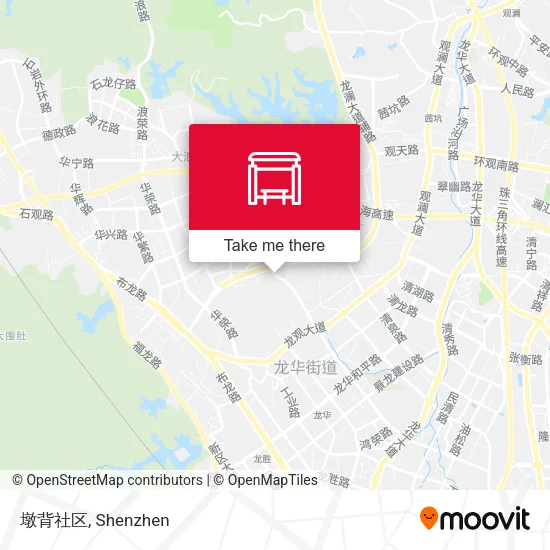 墩背社区 map