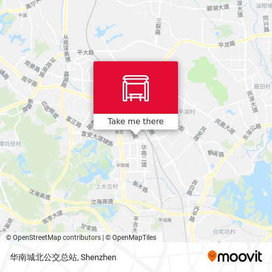 华南城北公交总站 map