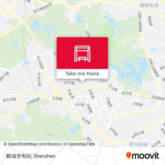 鹏城变电站 map