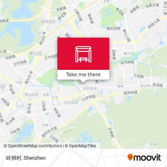 岭脚村 map