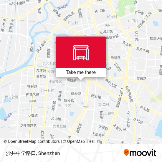 沙井中学路口 map