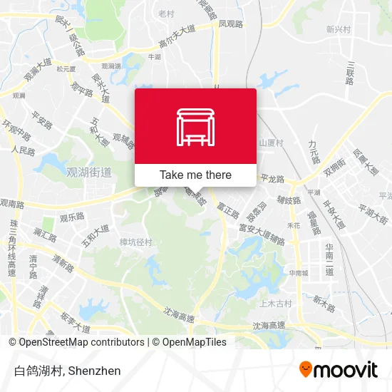白鸽湖村 map