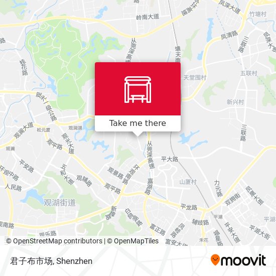 君子布市场 map