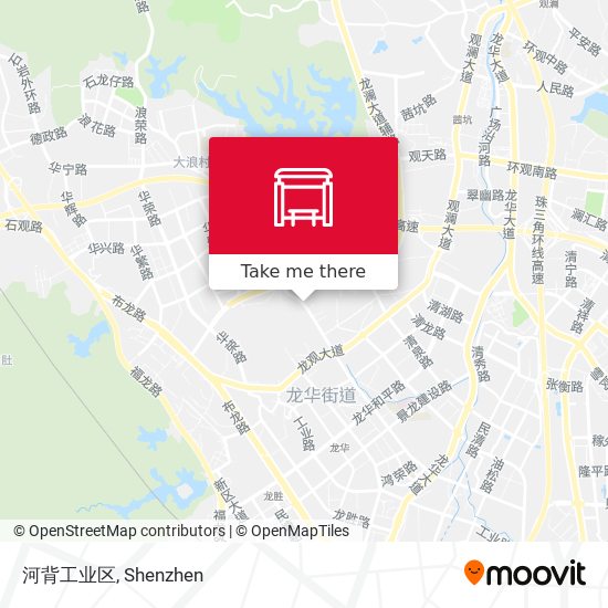 河背工业区 map