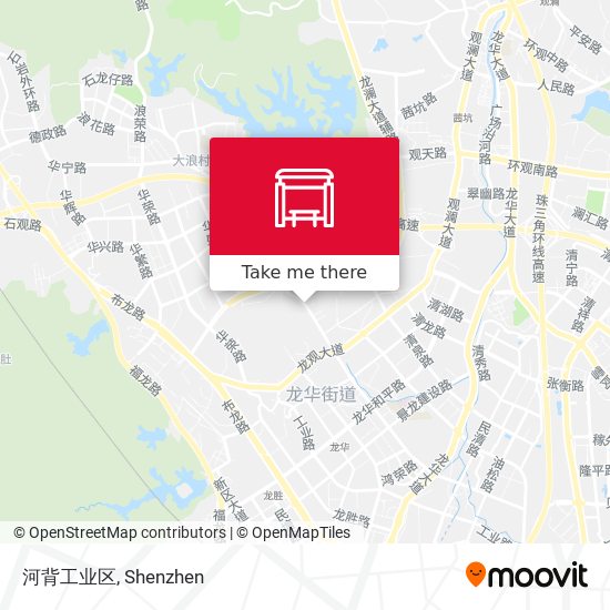 河背工业区 map