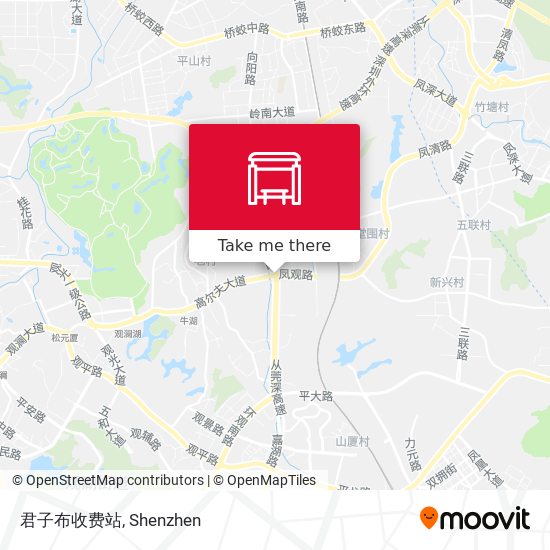 君子布收费站 map