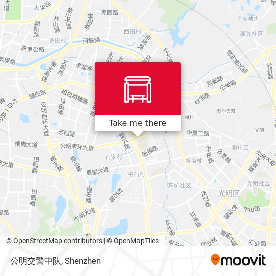 公明交警中队 map