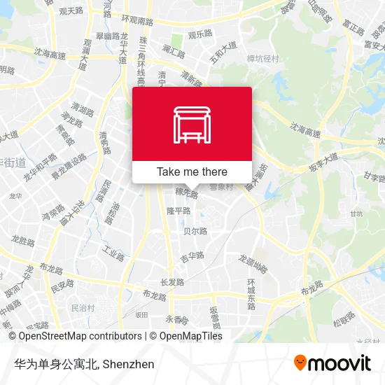 华为单身公寓北 map