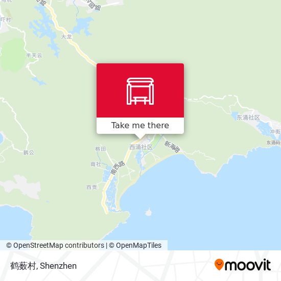 鹤薮村 map