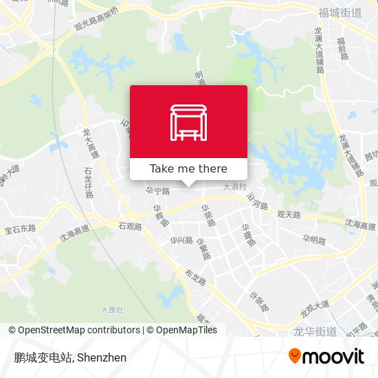 鹏城变电站 map