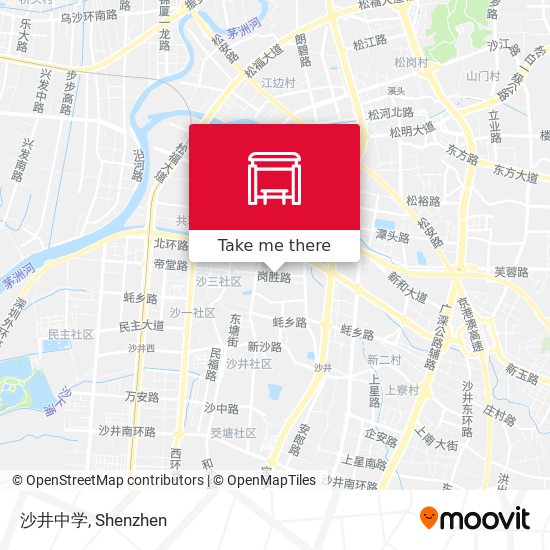沙井中学 map