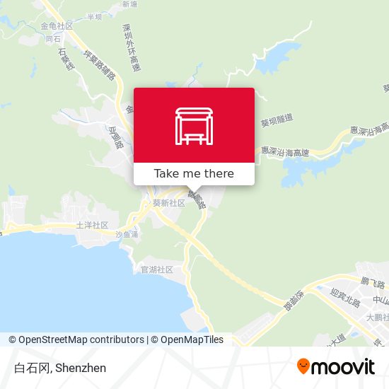 白石冈 map