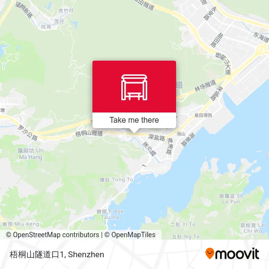 梧桐山隧道口1 map