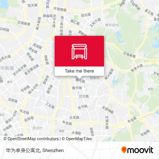 华为单身公寓北 map
