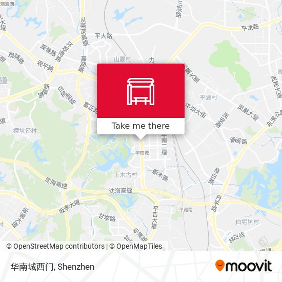 华南城西门 map