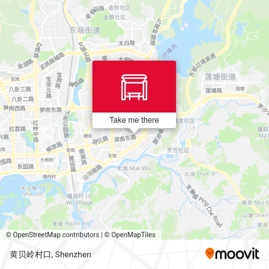 黄贝岭村口 map