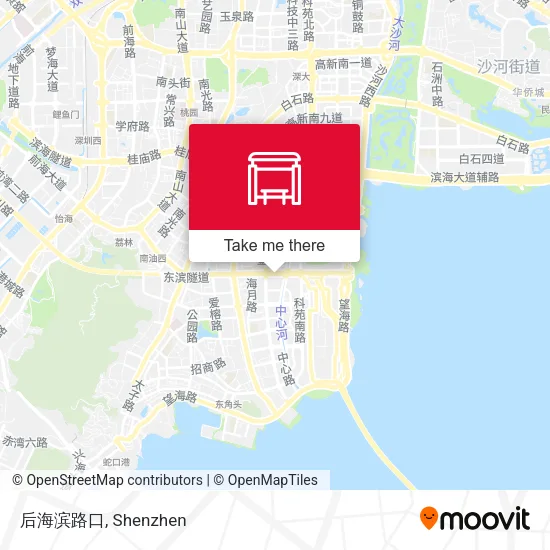 后海滨路口 map
