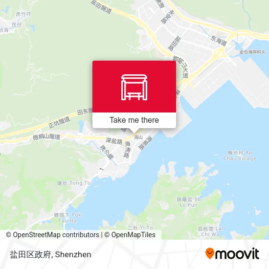 盐田区政府 map