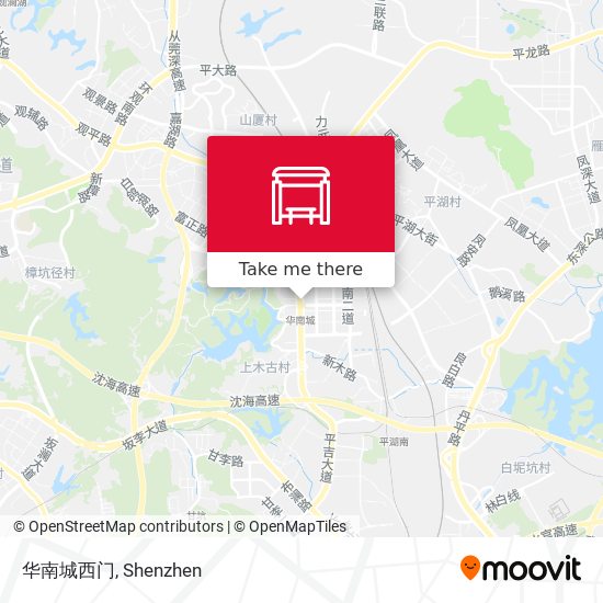 华南城西门 map